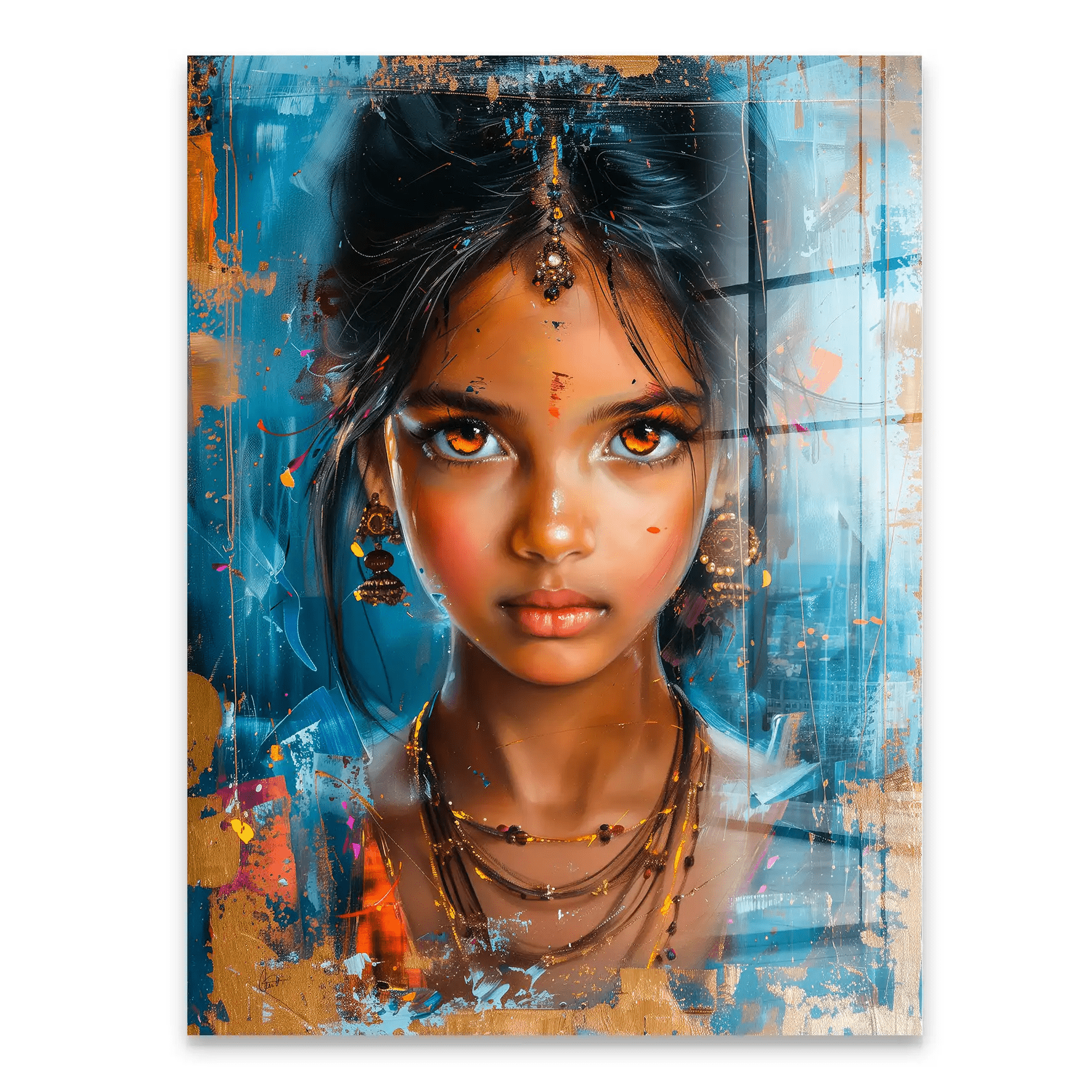 Indian Girl Acrylglas Bild INGALERIE