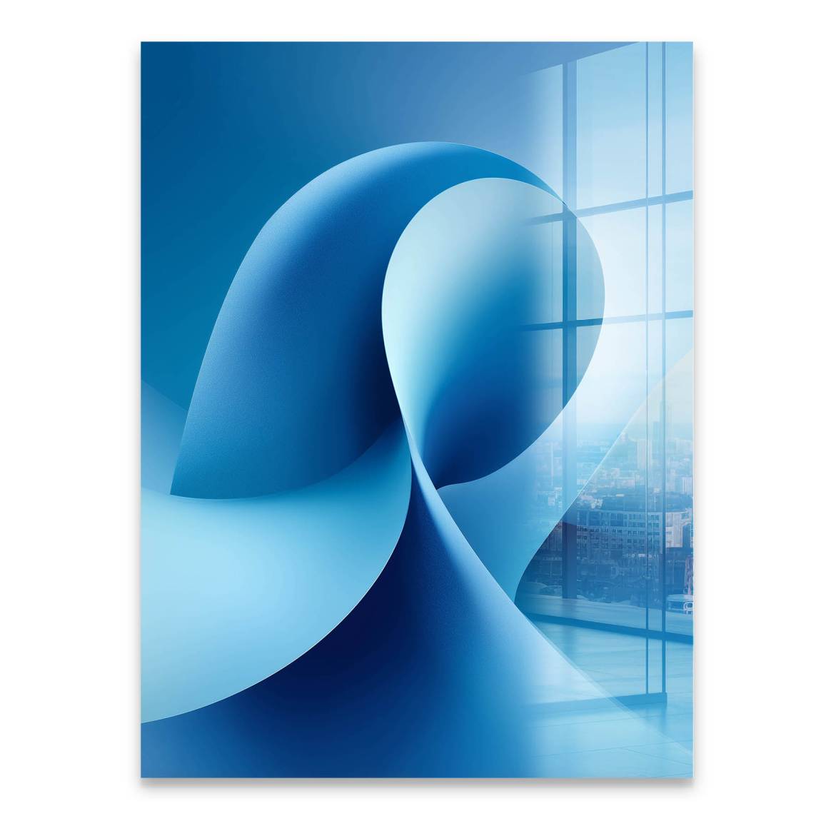 Blaue Welle Acrylglasbild