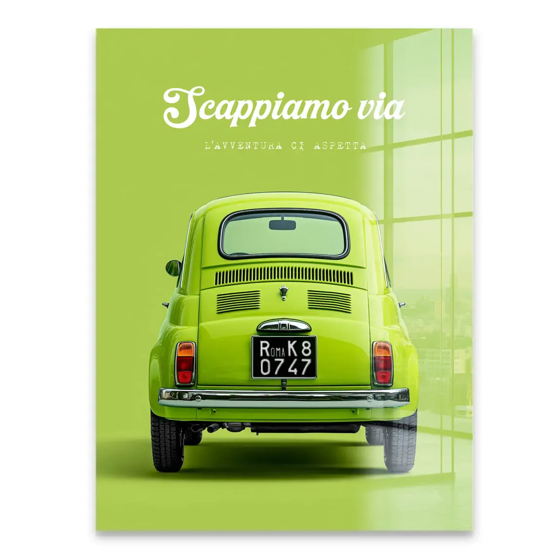 Fiat 500 Italia Acrylglasbild