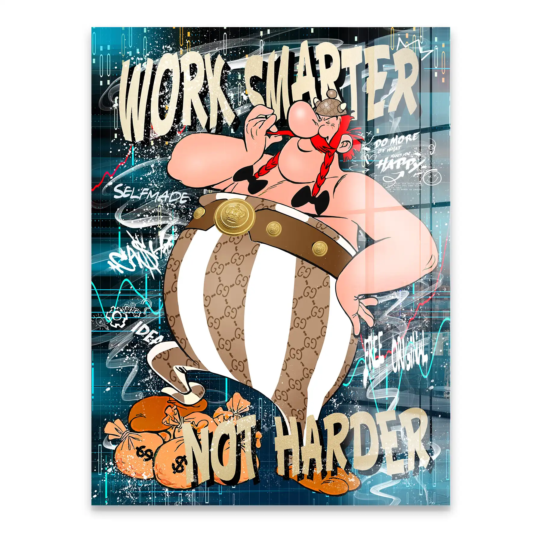 Obelix Work Smarter Acrylglas Bild INGALERIE