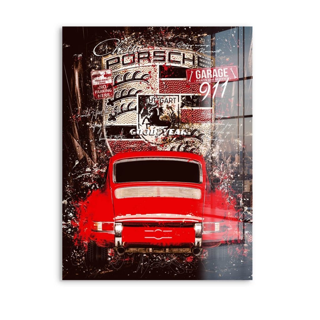 Porsche 911 Retro Style Acrylglas Bild INGALERIE