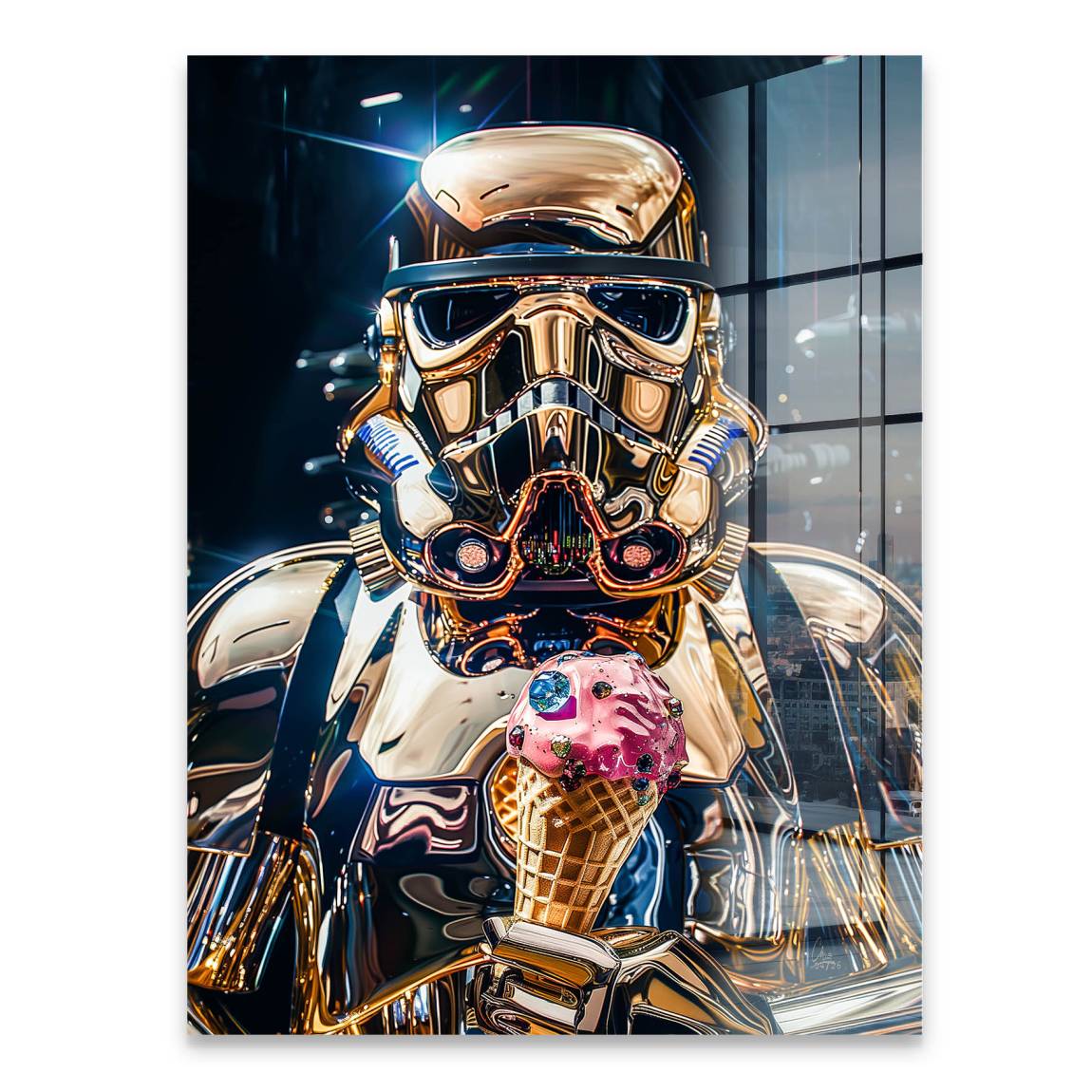 Stormtrooper Gold Acrylglasbild
