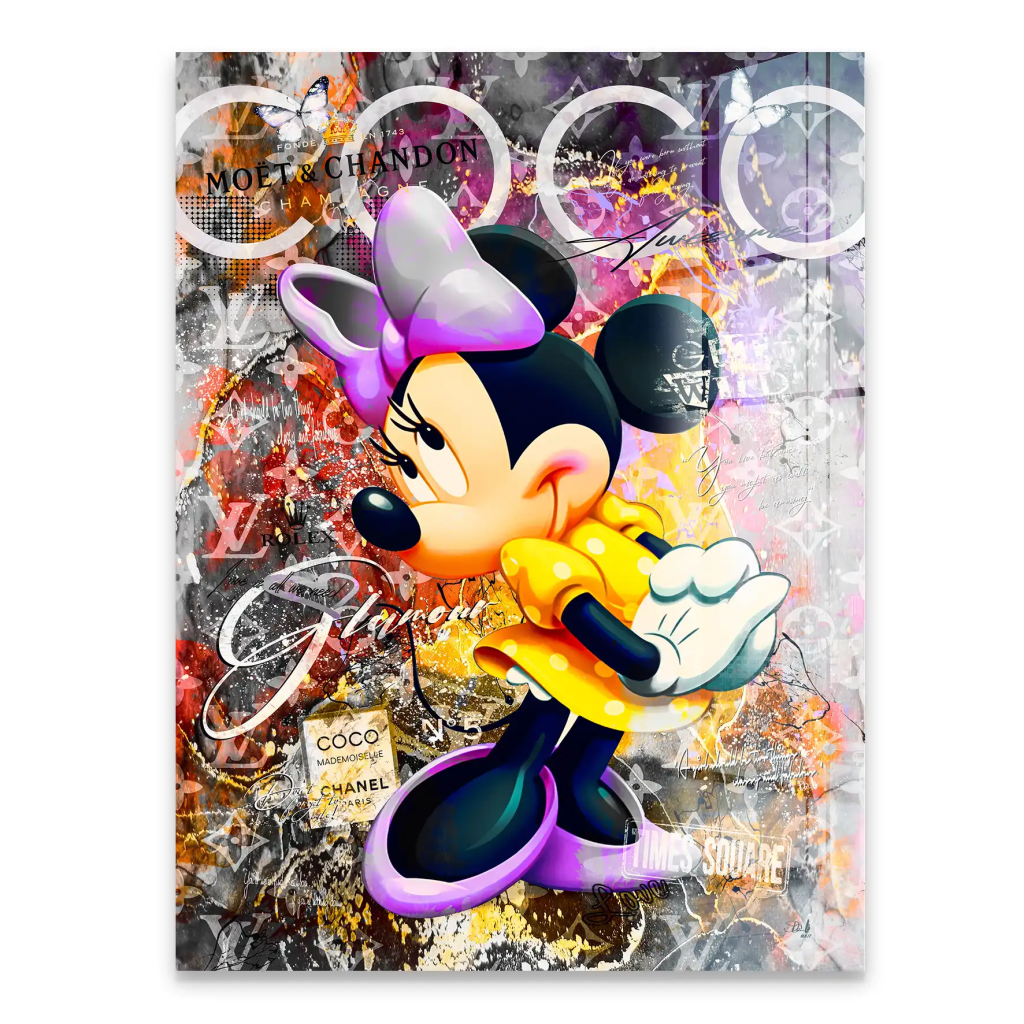 Minnie Maus Glamour Pop Art Acrylglas Bild INGALERIE