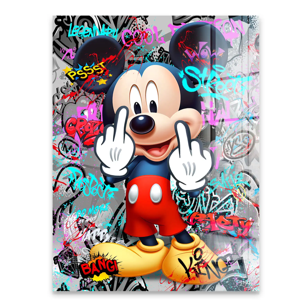 Micky Street Art Style Acrylglas Bild INGALERIE