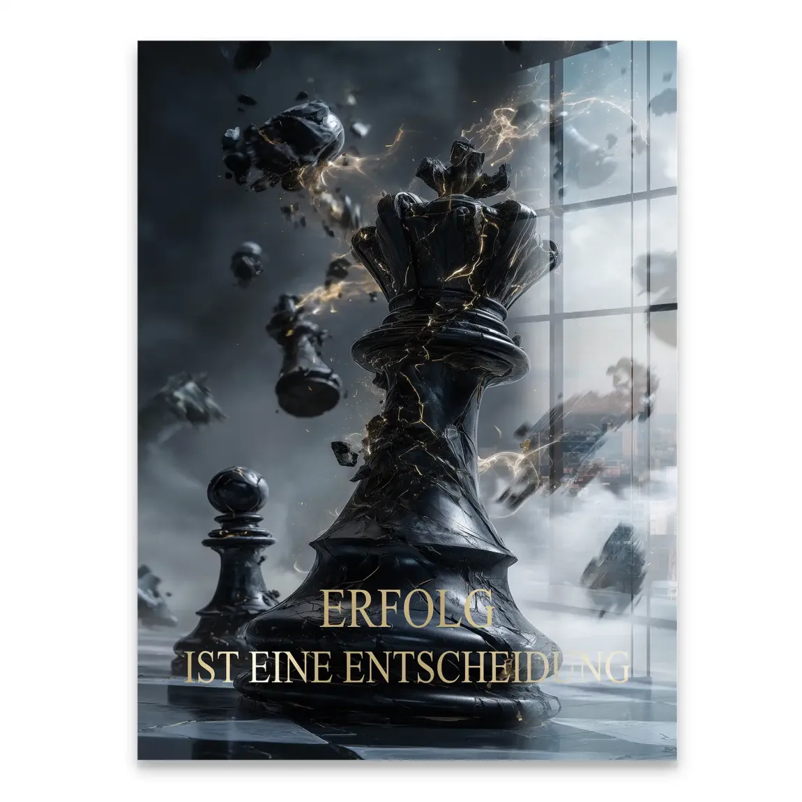 Schwarze Entscheidung Acrylglasbild