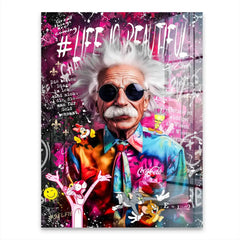 Einstein Pop Art Acrylglasbild