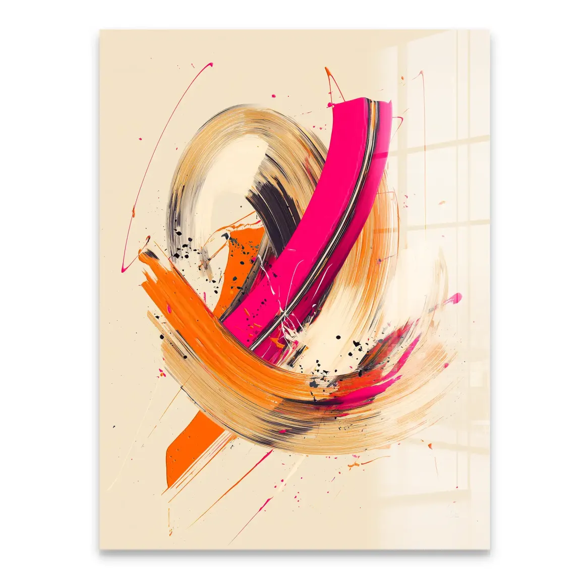 Bewegte Farbe Abstrakt Acrylglasbild