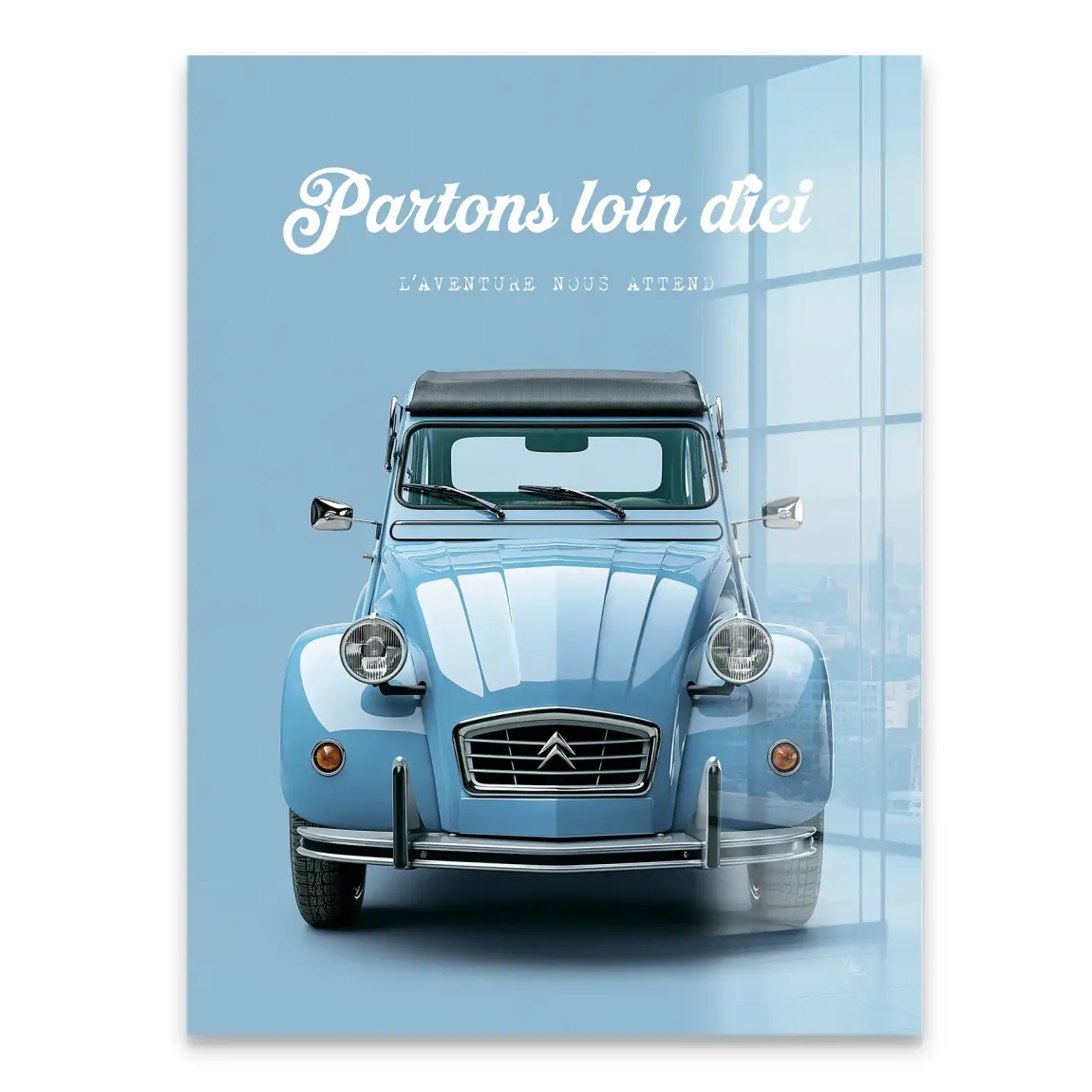 Citroen 2CV Bleu Acrylglasbild