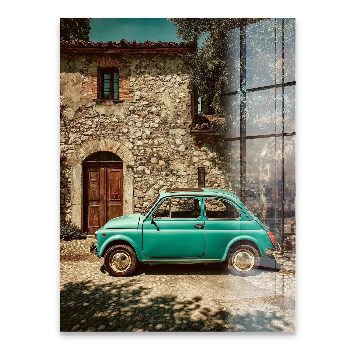 Toskana Fiat Charm Acrylglasbild