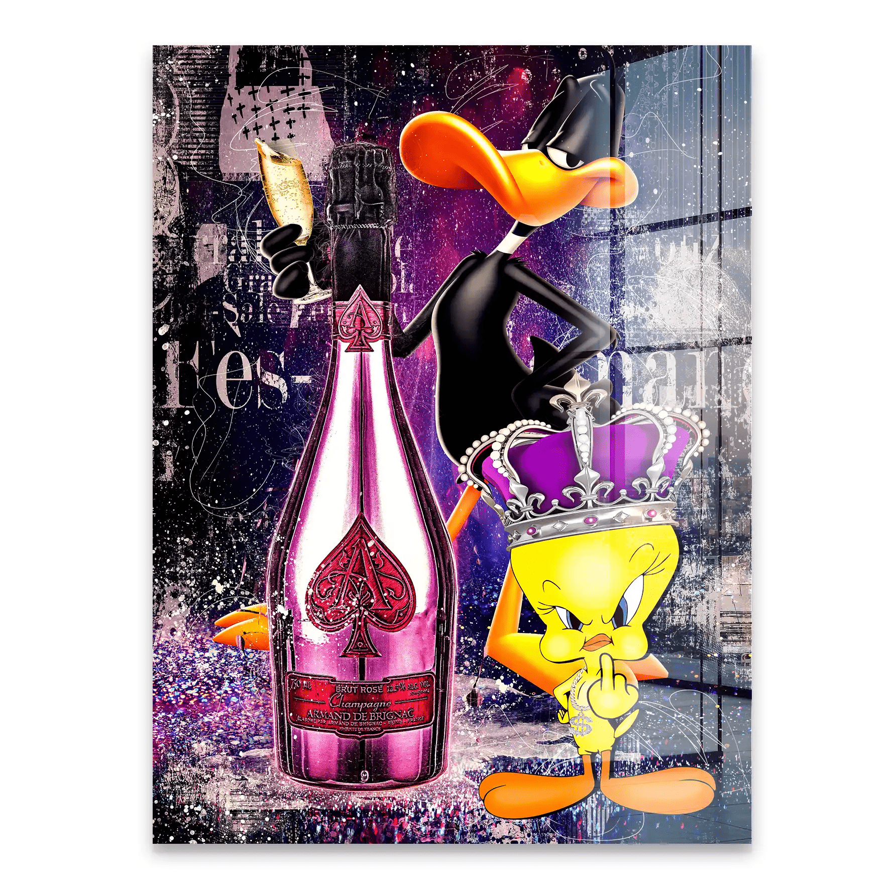 Duffy & Tweety Champagner Acrylglas Bild INGALERIE