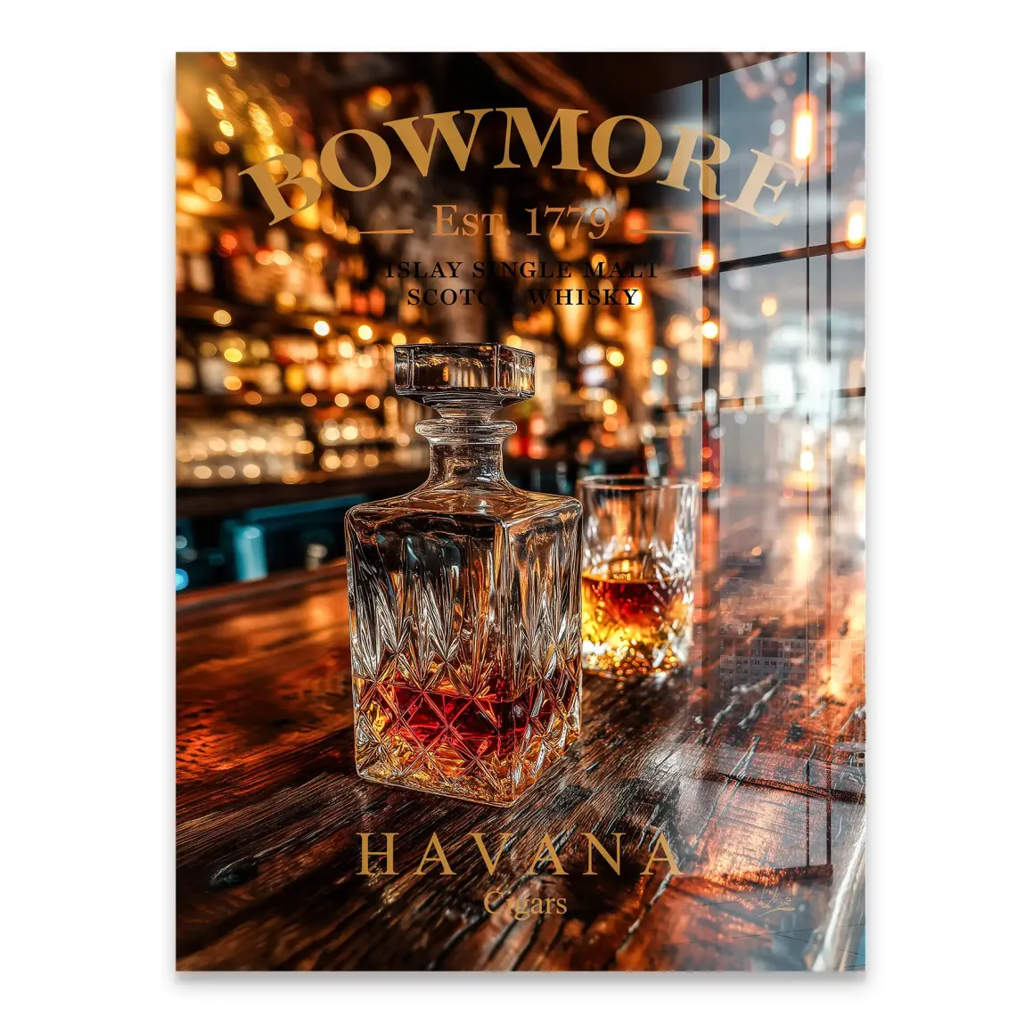 Whisky Lounge Havana Acrylglasbild