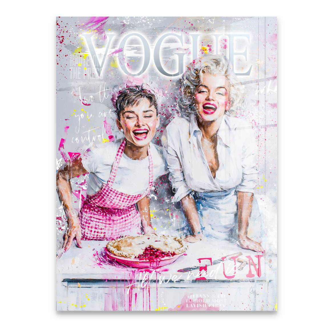 Audrey Marilyn Vogue Acrylglasbild