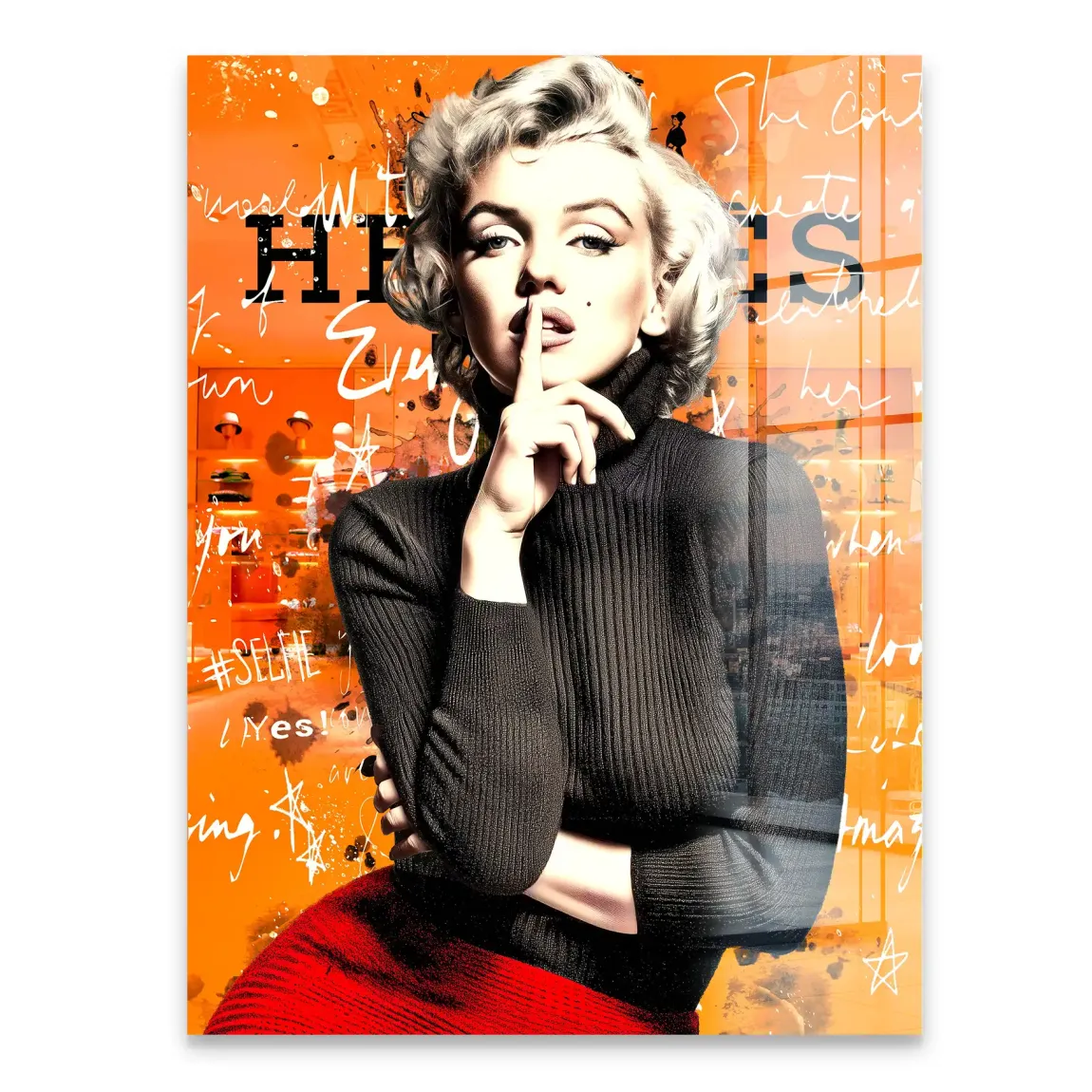 Monroe Secret Statement Acrylglasbild INGALERIE