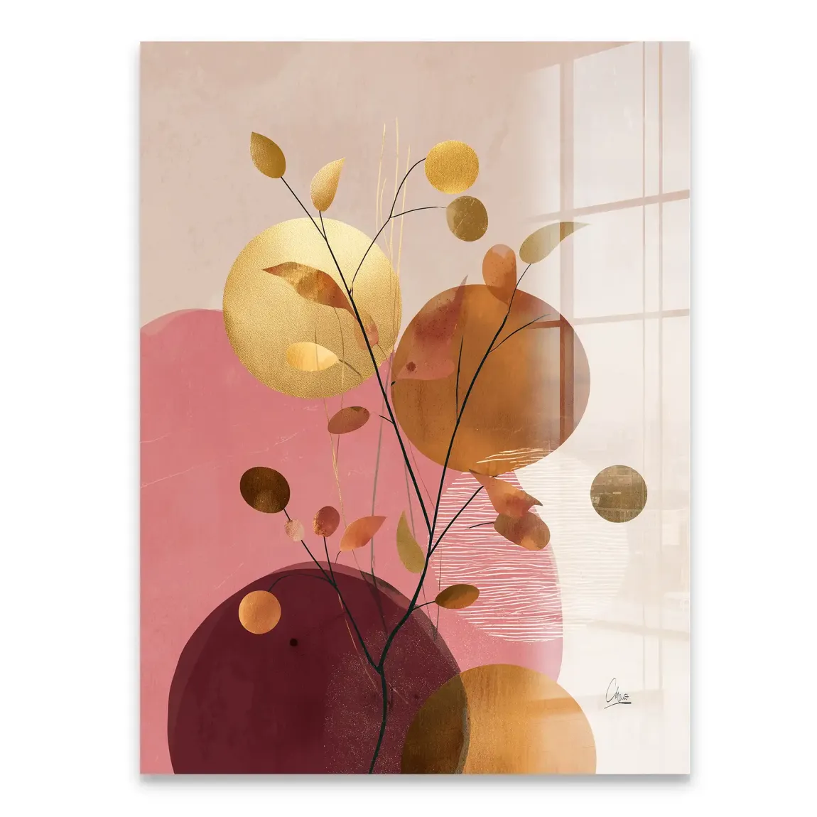 Golden Terra Harmony Acrylglasbild