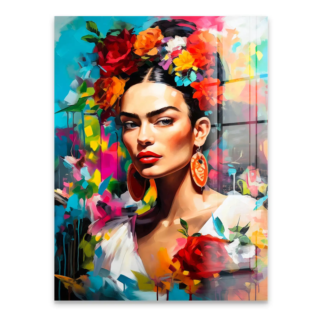 Frida Kahlo Flower Acrylglas Bild INGALERIE