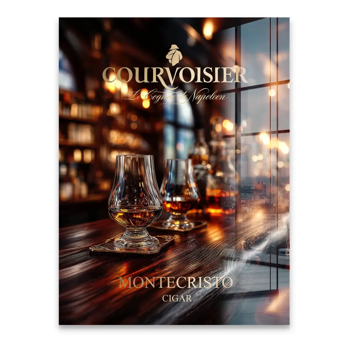 Amber Delight Cognac Acrylglasbild