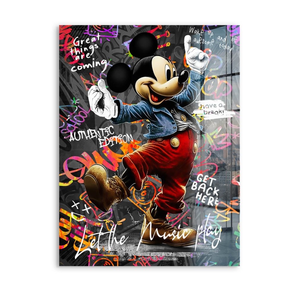 Micky Maus Dance Street Art Acrylglas Bild INGALERIE
