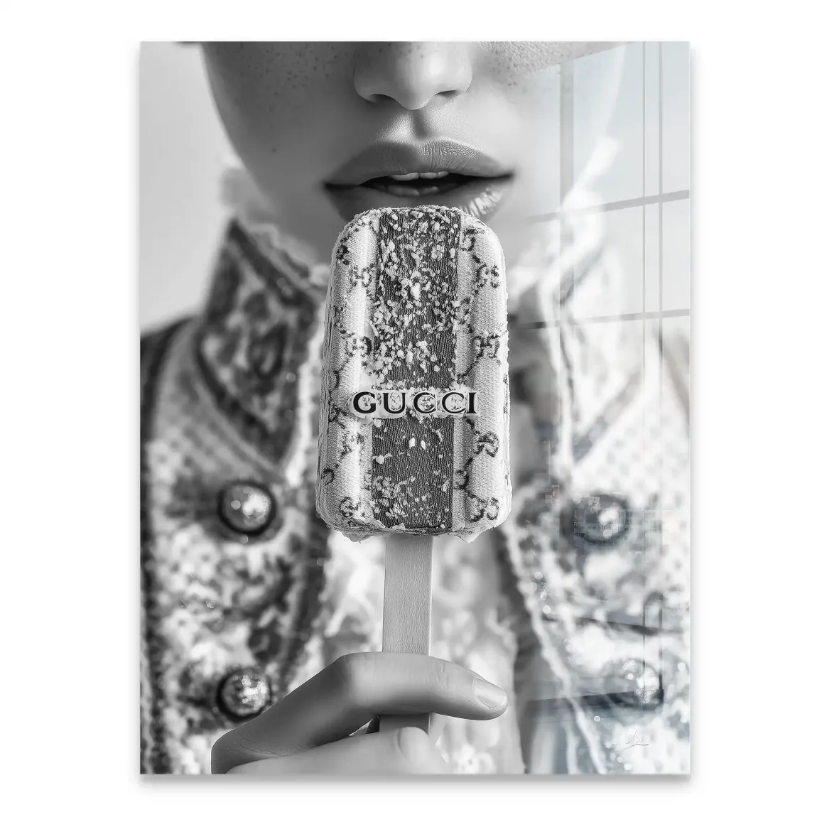 Gucci Ice Couture Noir Acrylglasbild