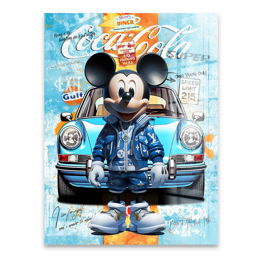 Micky Graffiti Style Acrylglas Bild INGALERIE