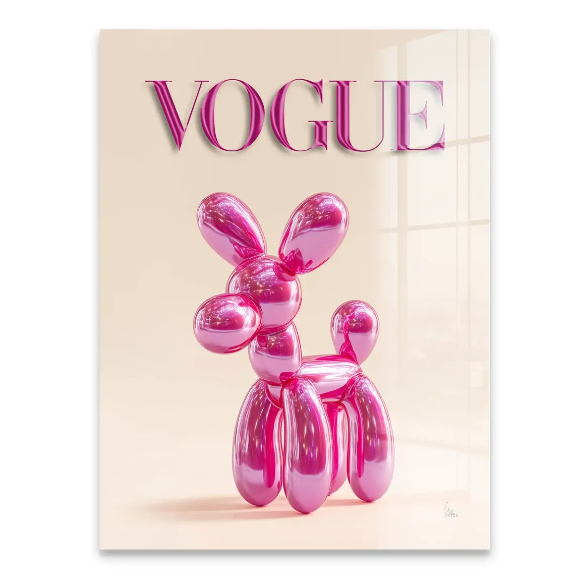 Vogue Hund Acrylglasbild