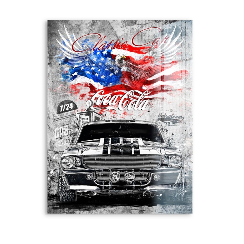 Ford Mustang Pop Art Modern Style Acrylglas Bild INGALERIE