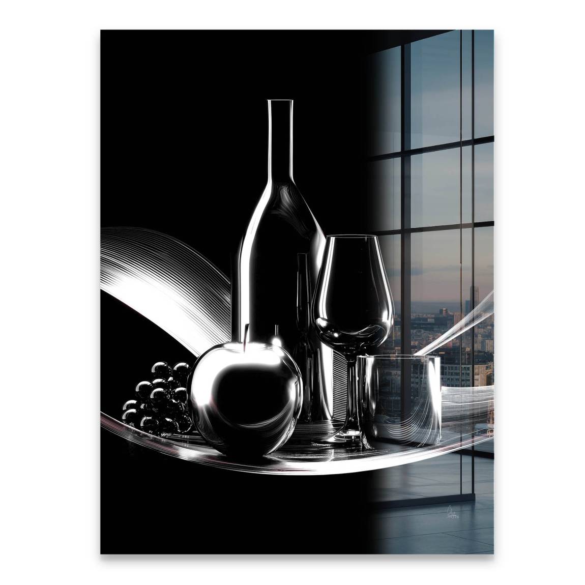 Wein Noir Acrylglasbild