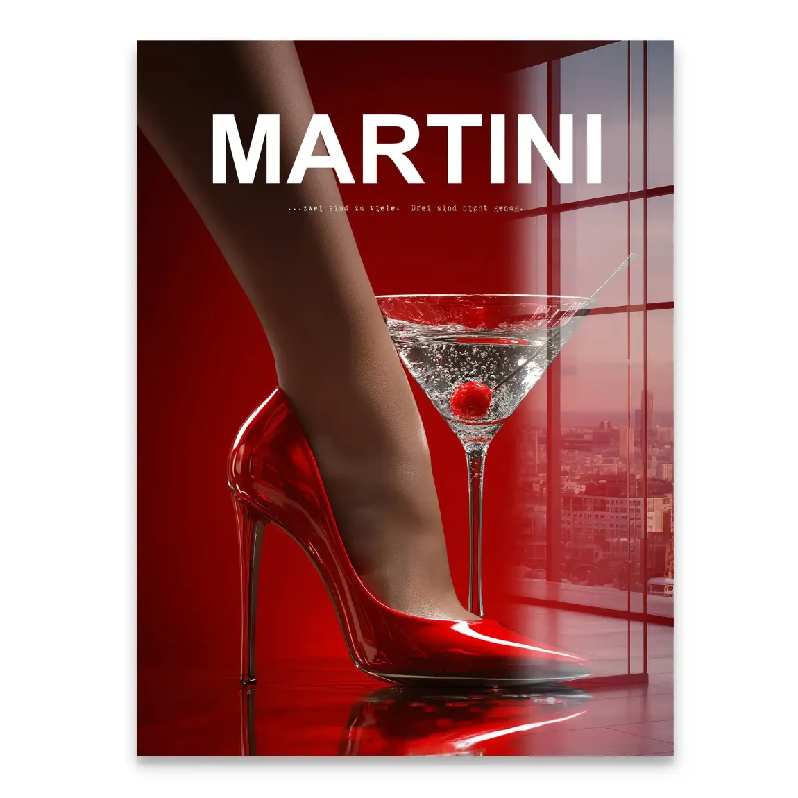 Martini Red Desire Acrylglasbild