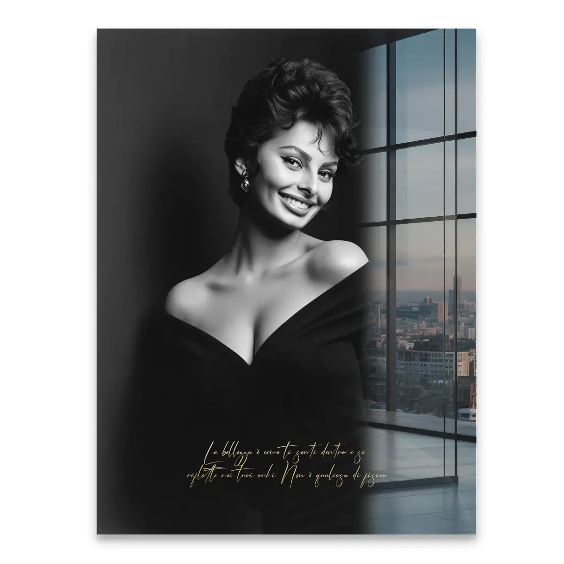 Sophia Loren Sorriso Acrylglasbild