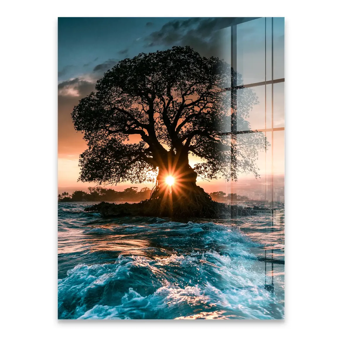 Sonnenbaum Acrylglasbild