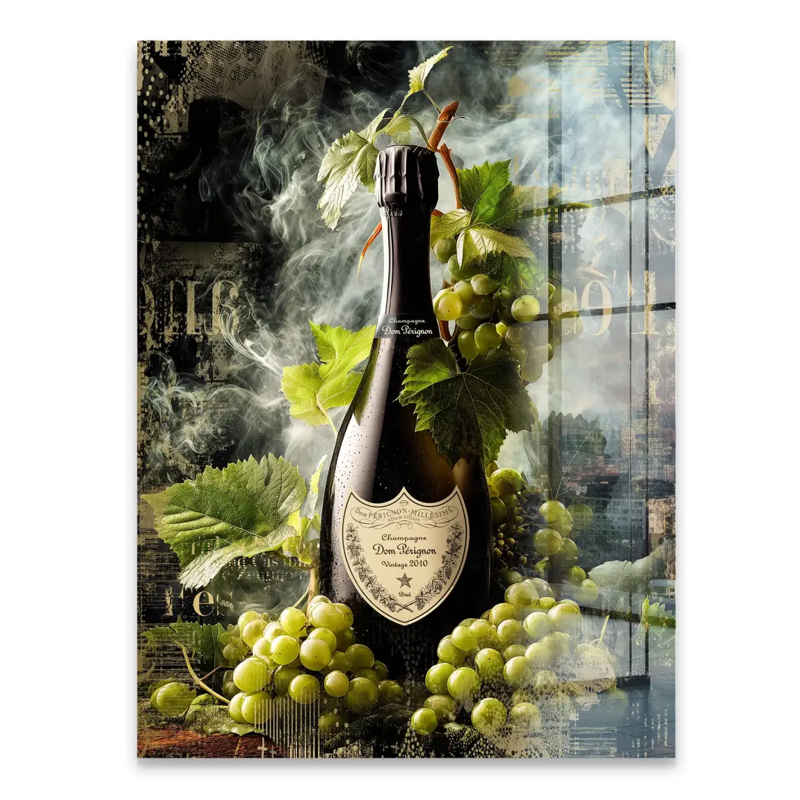 Champagner Reben Acrylglasbild