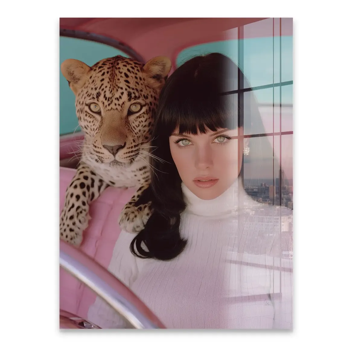 Leopard Diva Acrylglasbild