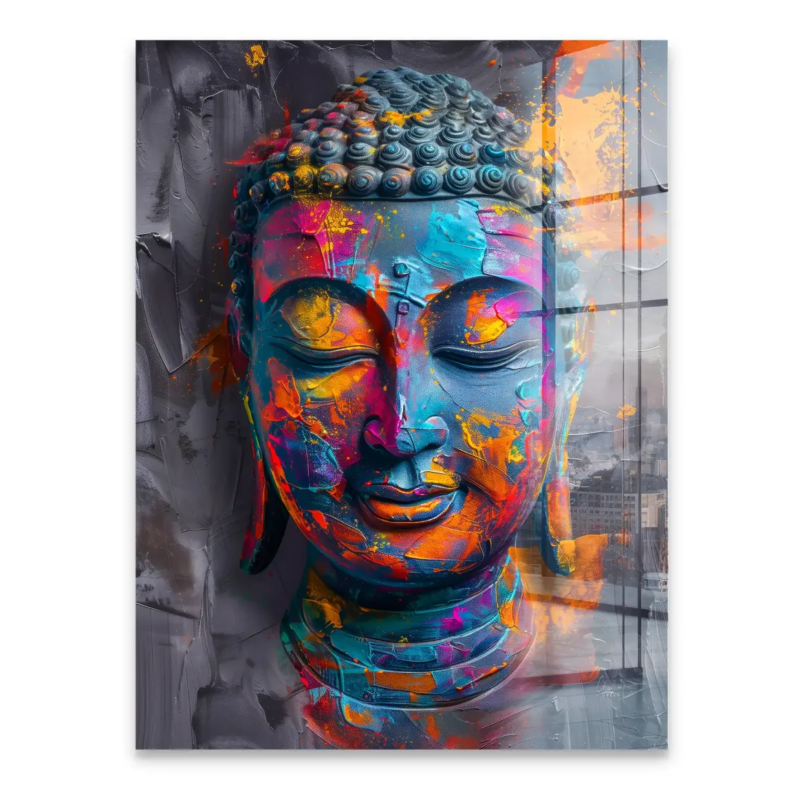 Buddha Farbpoesie Acrylglasbild