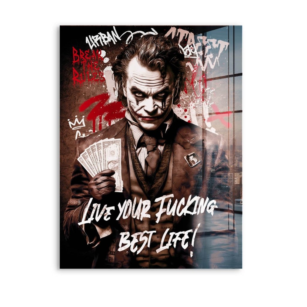 Joker Best Life Retro Style Acrylglas Bild INGALERIE