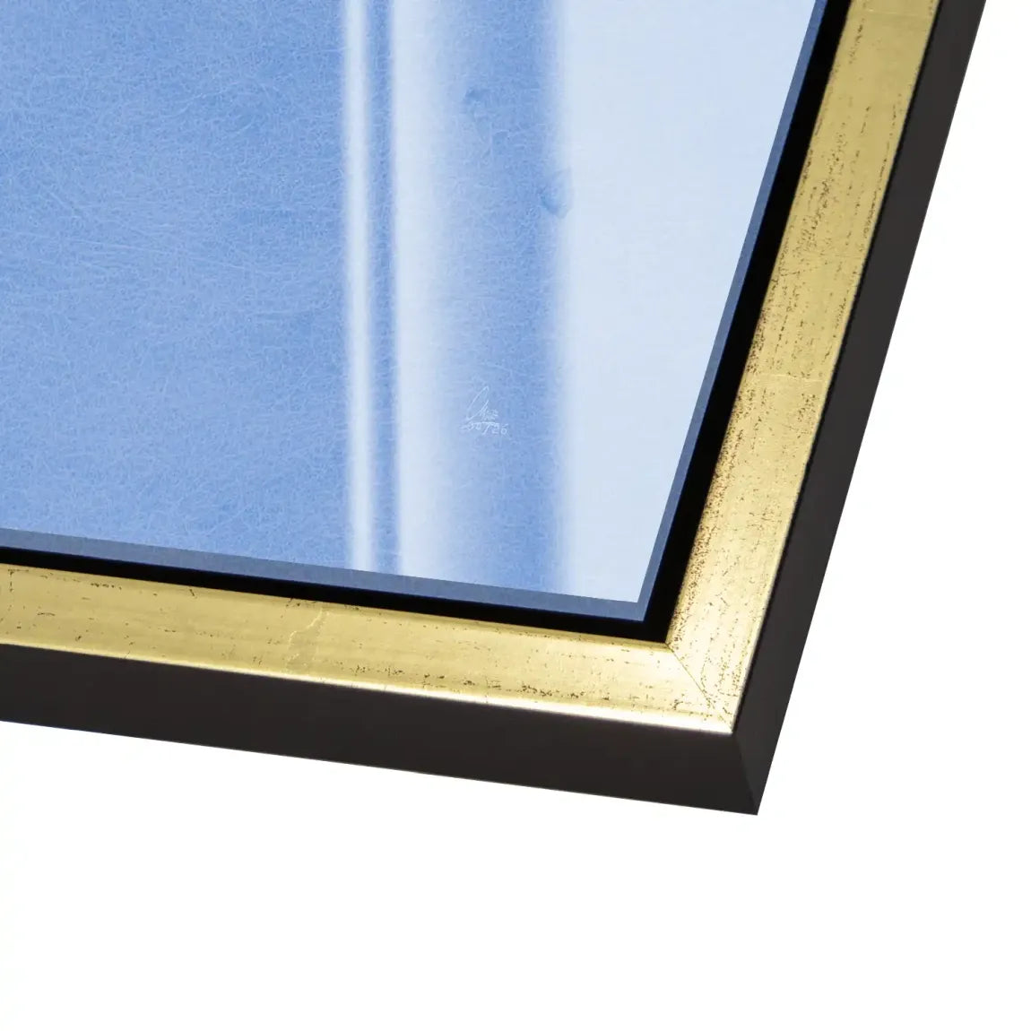 Blaue Geometrie Acrylglasbild