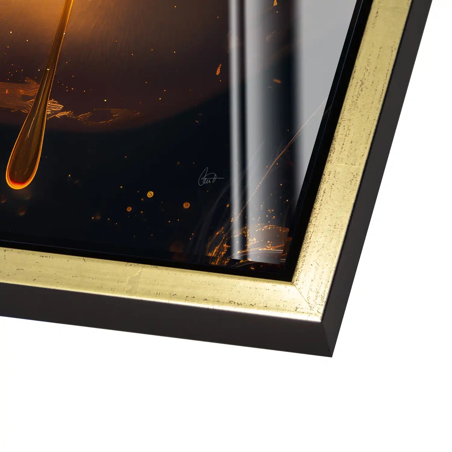 Sweet Gold Lips Acrylglas Bild INGALERIE