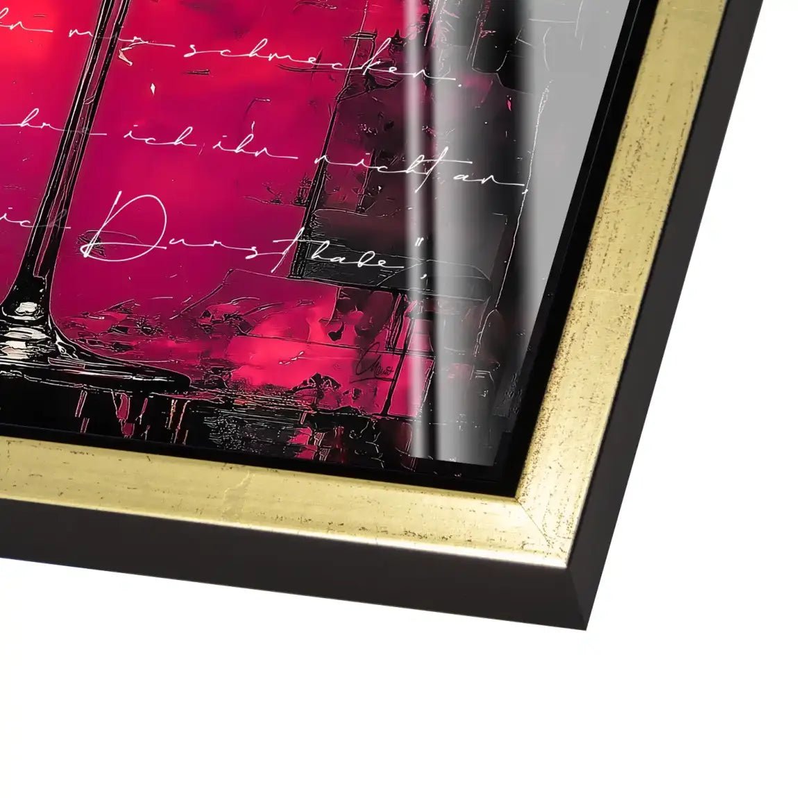 Champagner Glas Zitat Acrylglas Bild INGALERIE