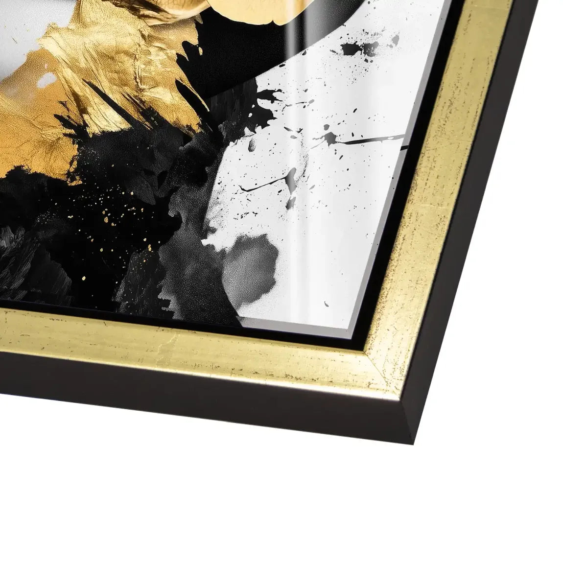 Goldene Dualität mit schwarzer Eleganz Acrylglas Bild INGALERIE
