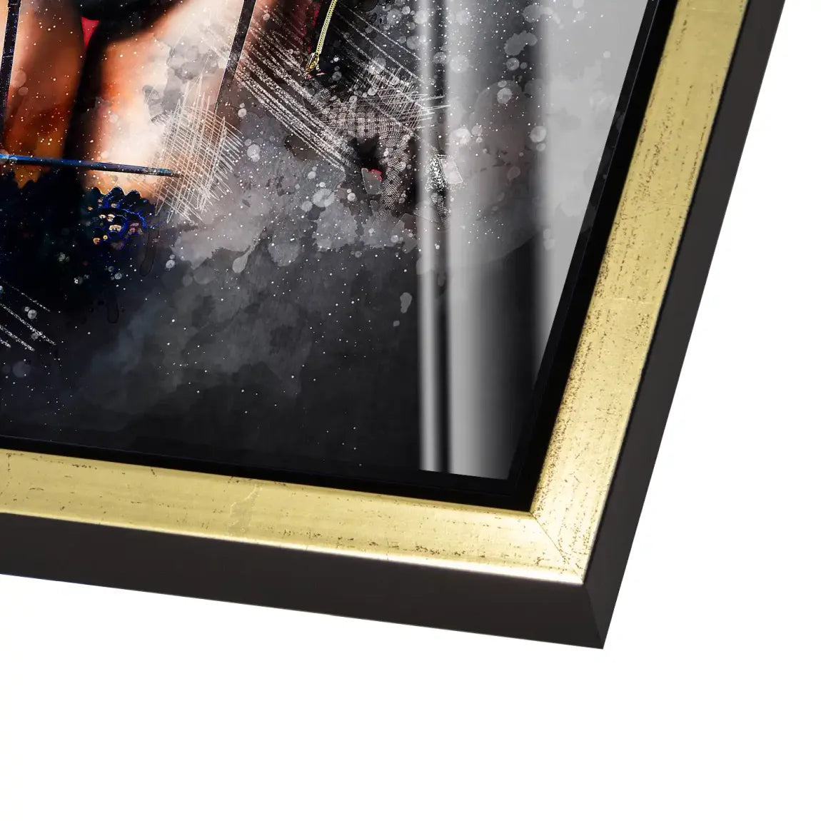 Stille Rebellion in schwarzer Spitze Acrylglas Bild INGALERIE