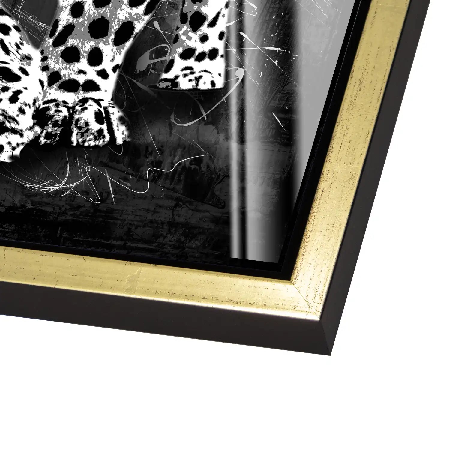 Leopard Abstrakt Black Style Acrylglas Bild INGALERIE