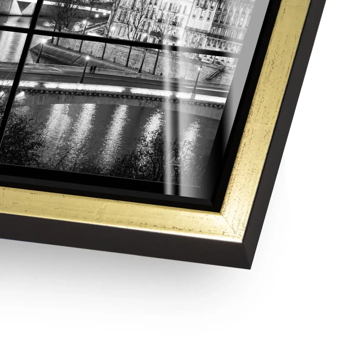 Paris Lights Noir Acrylglas Bild