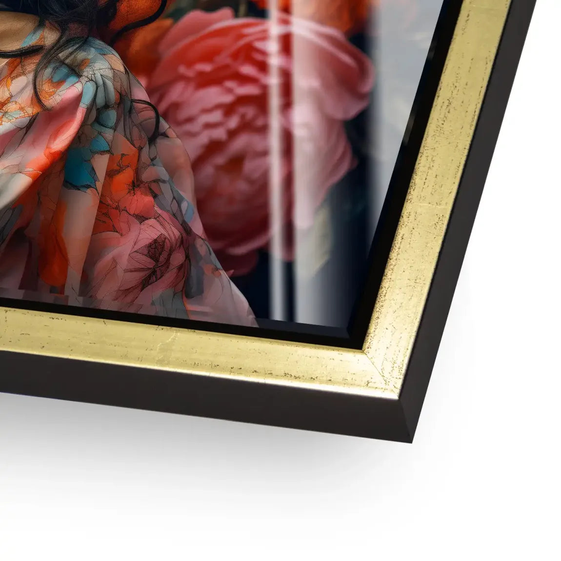 Blütenpracht trifft stilvolle Sinnlichkeit Acrylglas Bild INGALERIE