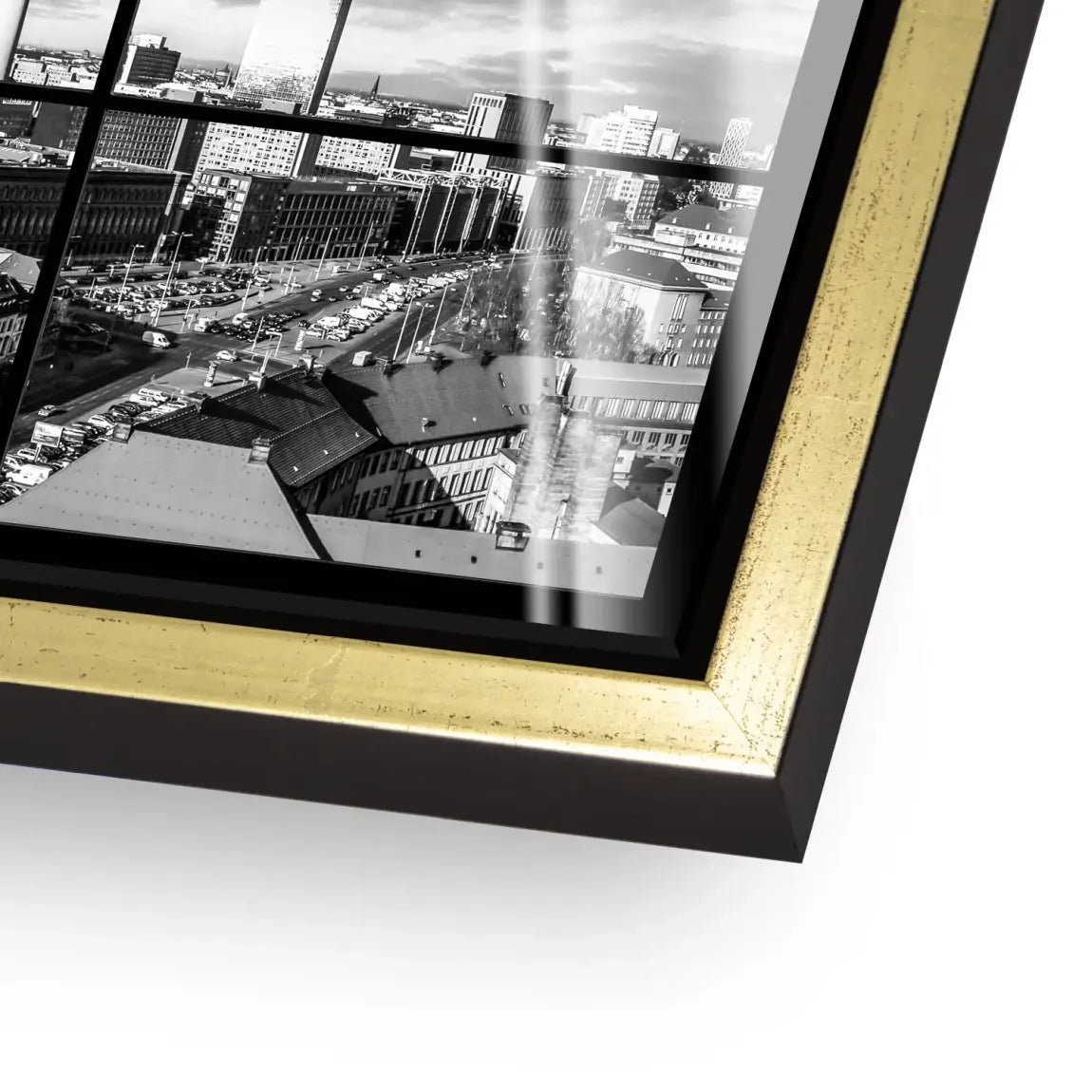 Berlin Skyline Noir Acrylglas Bild