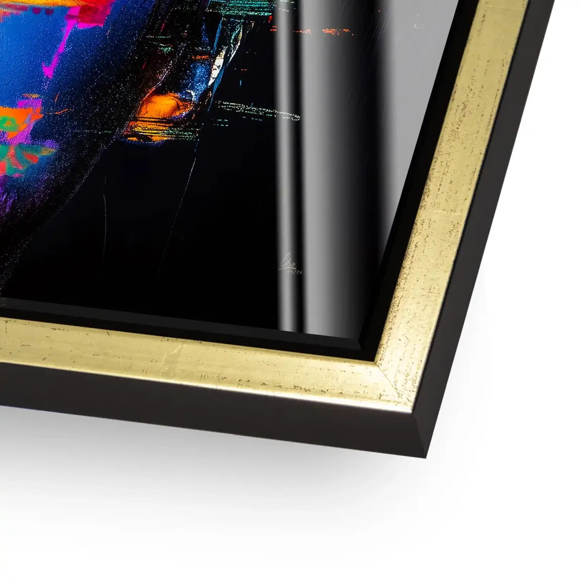 Neon Frauenportrait Acrylglasbild