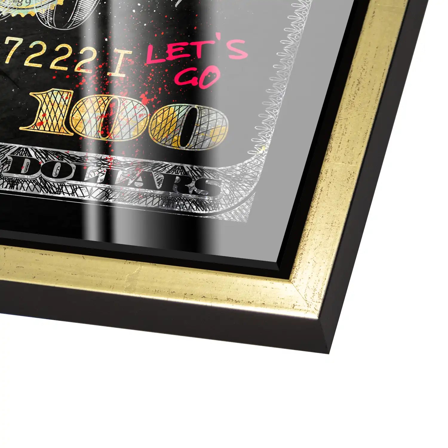 Dagobert Money Never Sleeps Dollar Black Acrylglas Bild INGALERIE