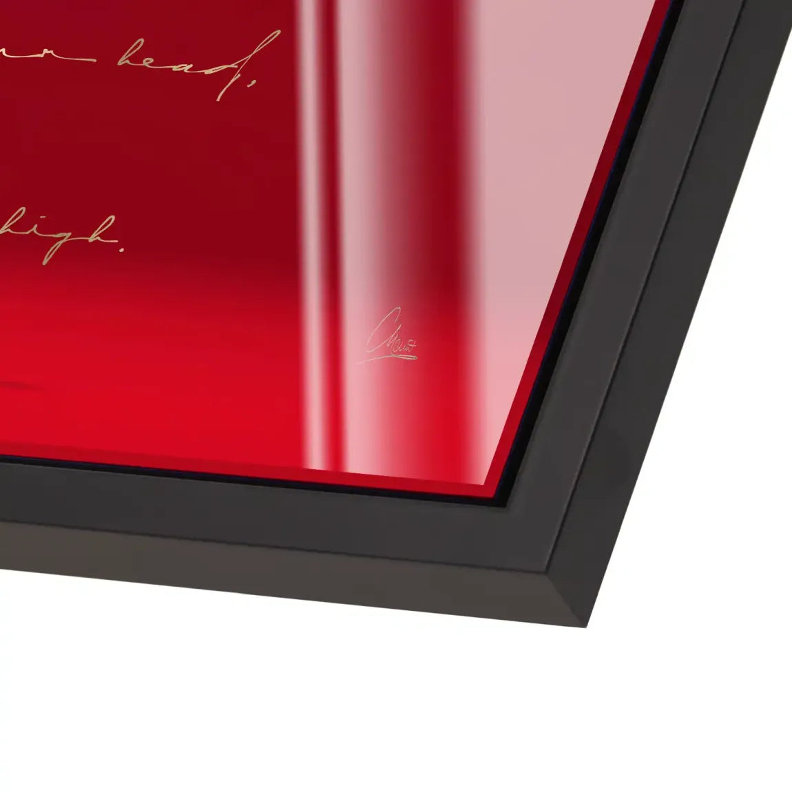 Red Coco Heels Acrylglas Bild