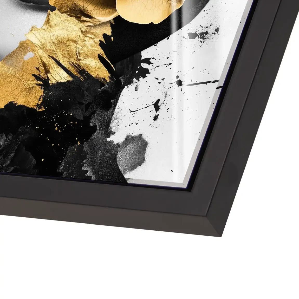 Goldene Dualität mit schwarzer Eleganz Acrylglas Bild INGALERIE