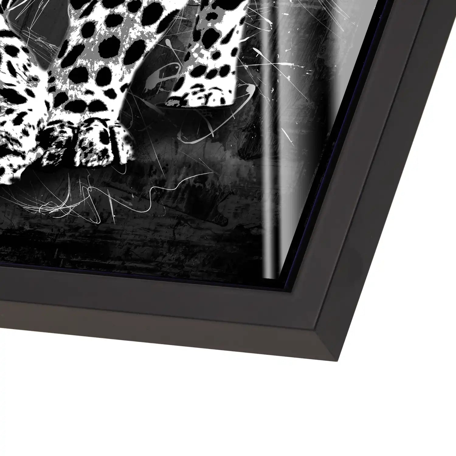 Leopard Abstrakt Black Style Acrylglas Bild INGALERIE