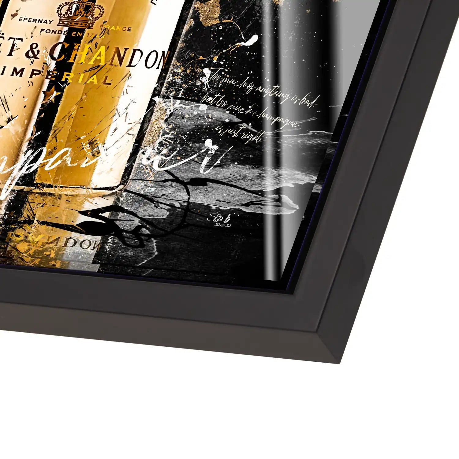 Champagner Black Style Acrylglas Bild INGALERIE