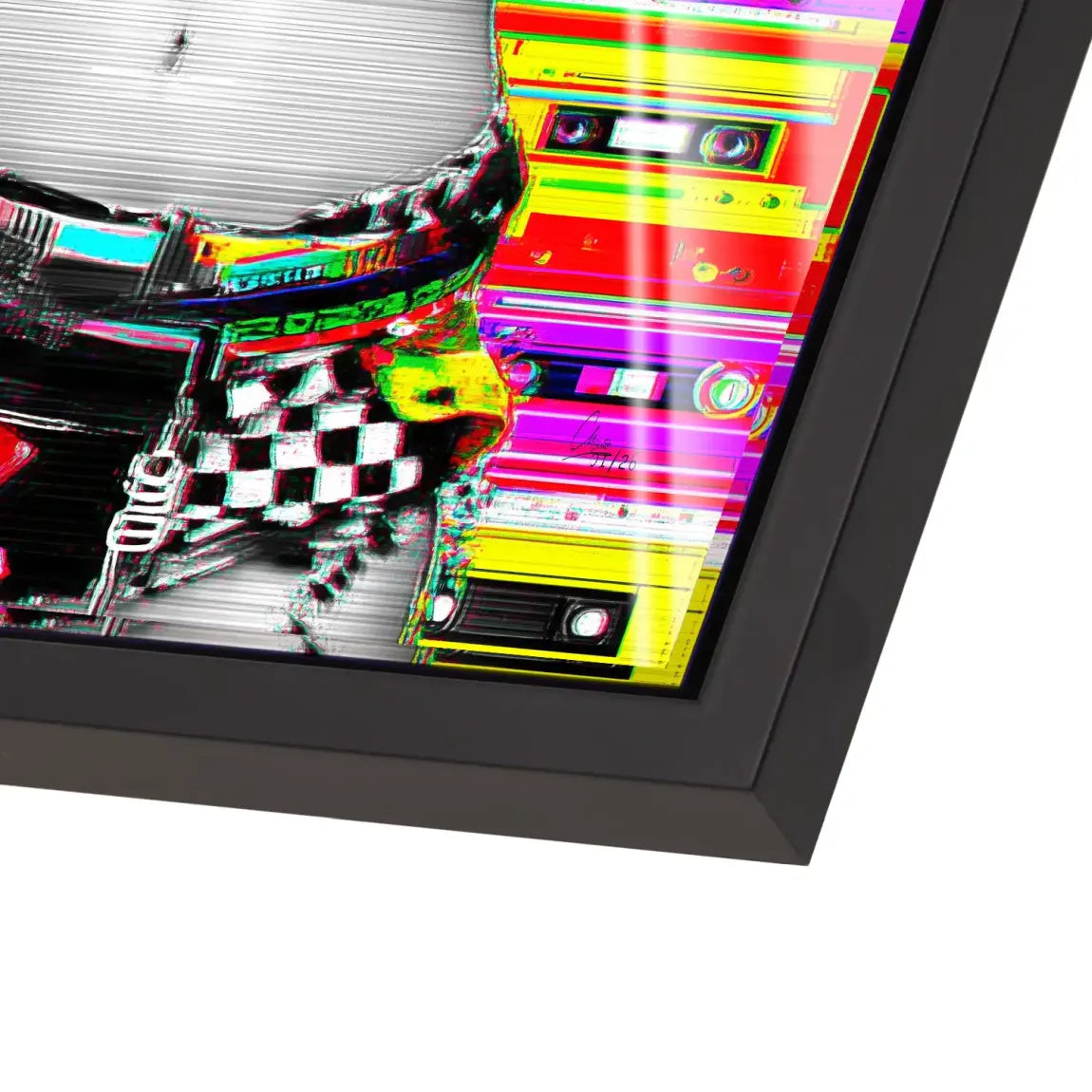 Retro DJ Girl Acrylglas Bild