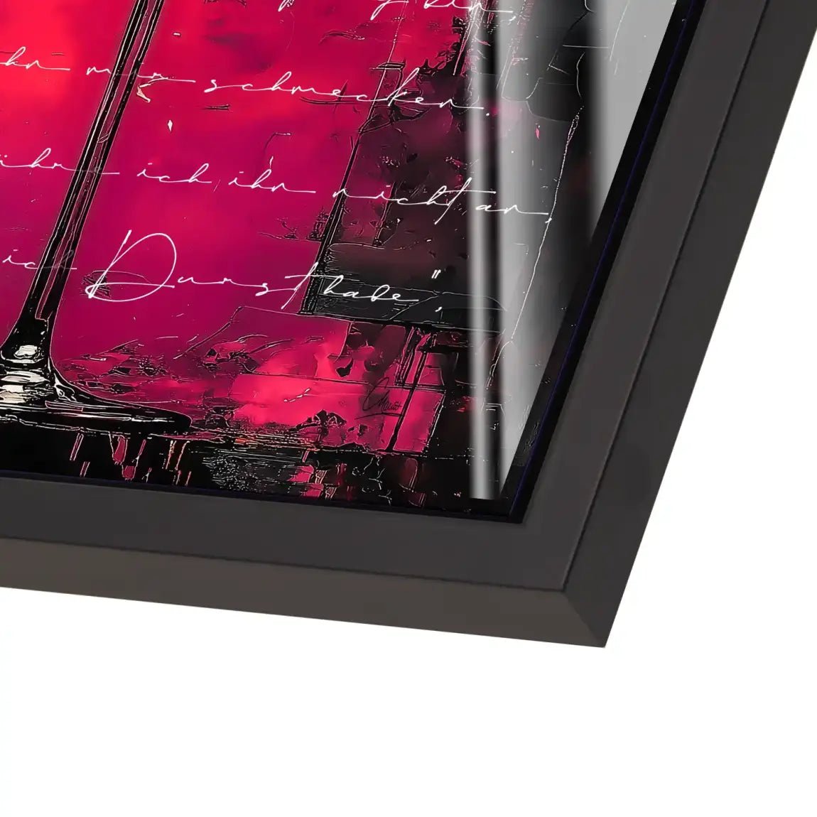 Champagner Glas Zitat Acrylglas Bild INGALERIE
